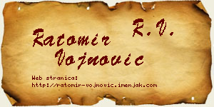 Ratomir Vojnović vizit kartica